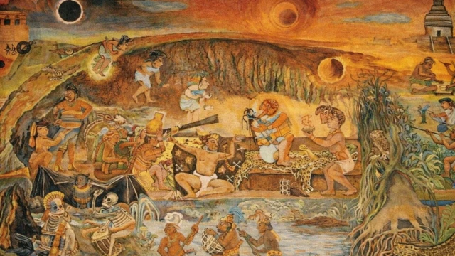 Représentation de Xibalba, ou monde souterrain, selon la culture maya